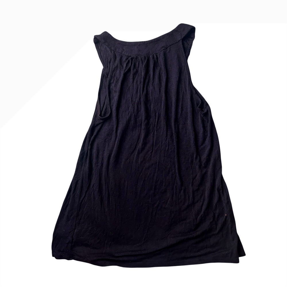 Y2K Pleione Black‎ Sleeveless Top Embellished Sequin Beaded Neckline Tank Blouse - Picture 3 of 4